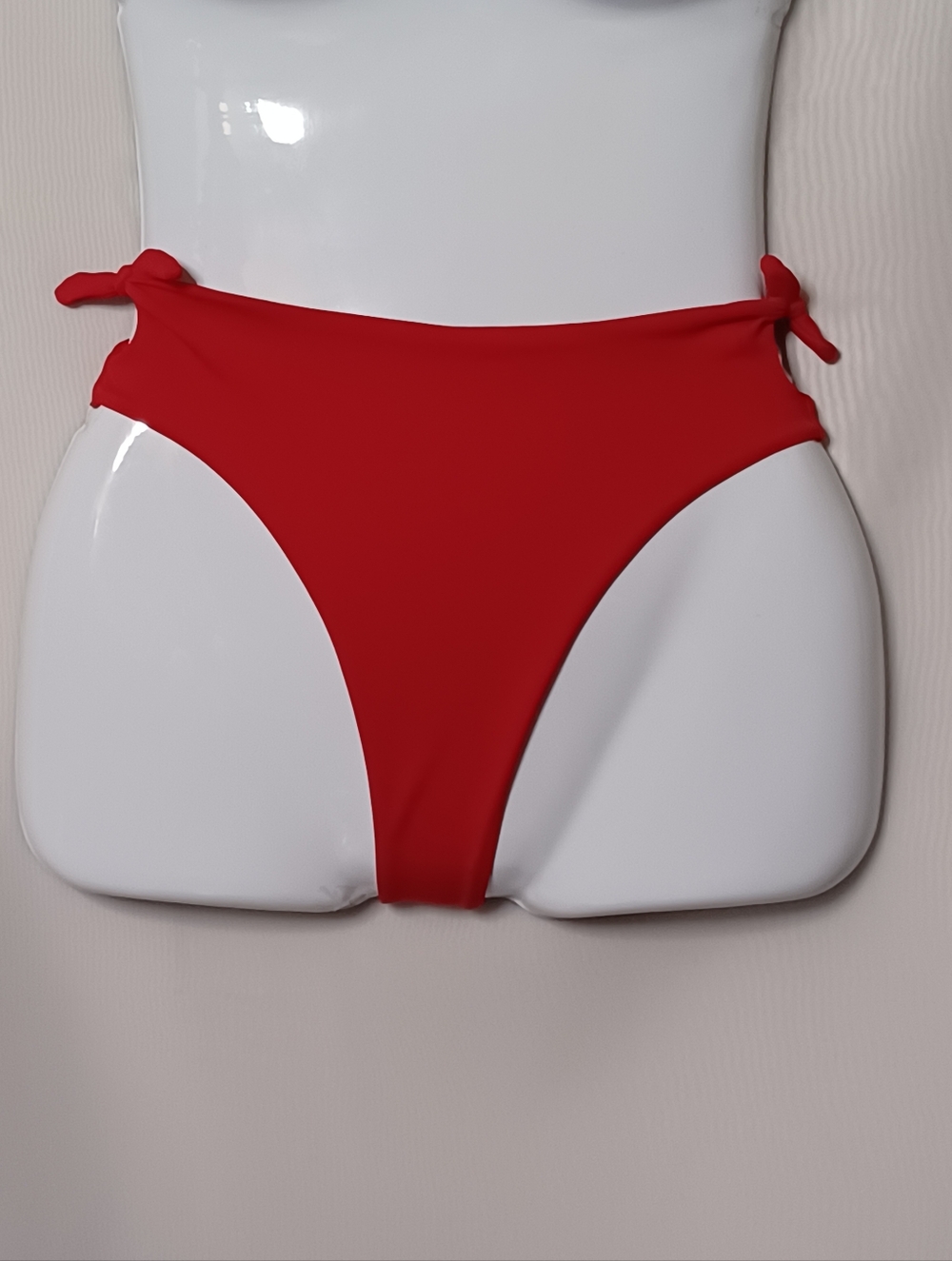 Peixoto Red High-Cut Tie-Side Bikini Bottom Swimwear. Size S